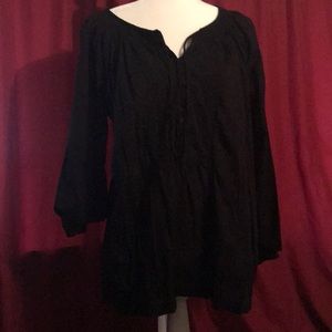 Gloria Vanderbilt black peasant shirt.